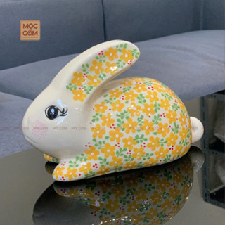  Tượng chú thỏ đáng yêu gốm Bát Tràng BlissHome vẽ tay thủ công trang trí làm quà tặng lưu niệm 