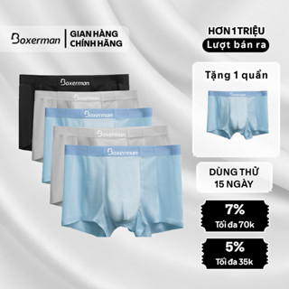 Quần sịp nam combo 5 boxer PROMESH co giãn thoải mái thoáng mát khử mùi kháng khuẩn cao cấp BOXERMAN