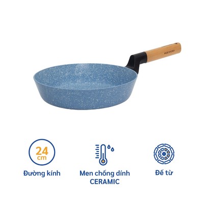 Chảo chống dính Woody Korea King KFP-24WI - Hàng chính hãng