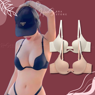 Áo ngực khoét ngực sâu đệm dày 2cm nâng ngực, Áo lót nữ khoét lưng có gọng đệm dày nâng ngực tạo rãnh ngực HeeS7K