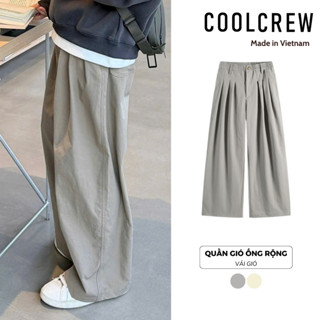 Quần Kaki Gió Xếp Ly Ống Rộng COOLCREW Chất Vải Dày Dặn Phong Cách Hàn Quốc