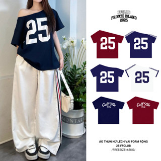  ÁO THUN NỮ LỆCH VAI FORM RỘNG 25 FFCLUB MIX 