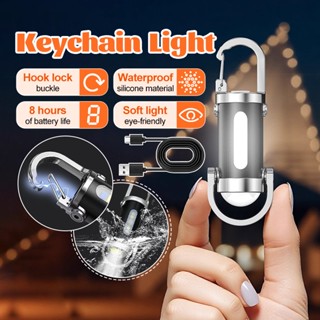  Đèn Móc Khóa Mini 7 Chế Độ Sáng Sạc Lại Siêu Tiên Lợi  Đèn Pin Móc Khóa Di Động Có Thể Sạc Lại USB 