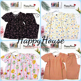 Đồ Tole Mặc Nhà, Bộ Lanh Lửng Tay Ngắn Phối Nút VNXK F21 45-75kg, có BigSize - HappyHouse93