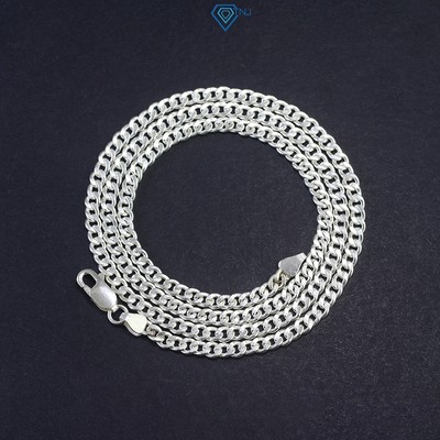 Dây chuyền bạc nam mắt xích bản nhỏ 3mm phong cách tối giản DCK0147 - Trang Sức TNJ
