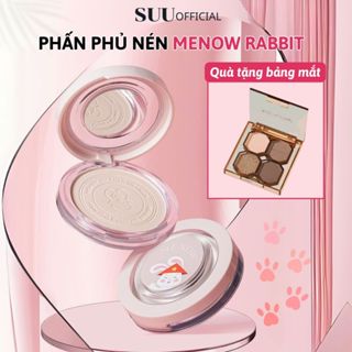   BẢN VIỆT NAM  Phấn Phủ Dạng Nén MENOW RABBIT 8.5G Kiềm Dầu Nâng Tone Chất Phấn Mịn Lỳ Kèm Bông Phấn 