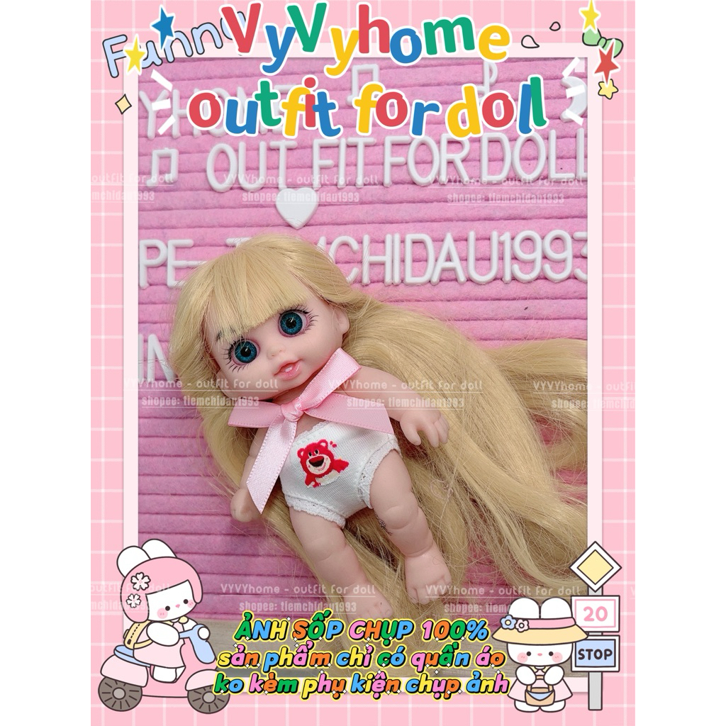 [Quần Áo Búp Bê 5in] 🧸 Quần Chip Cho Búp Bê Nhựa Size 5in 🎀🎀🎀