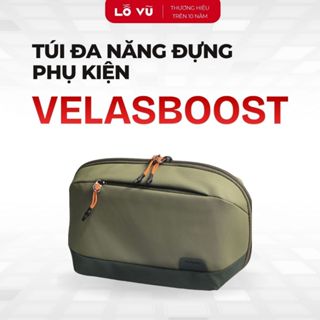 Túi đa năng đựng phụ kiện Velasboost,Vải Polyester, Nhiều ngăn, Chống nước, Chống mài mòn - Levu01, lỗ vũ, vuabanlo