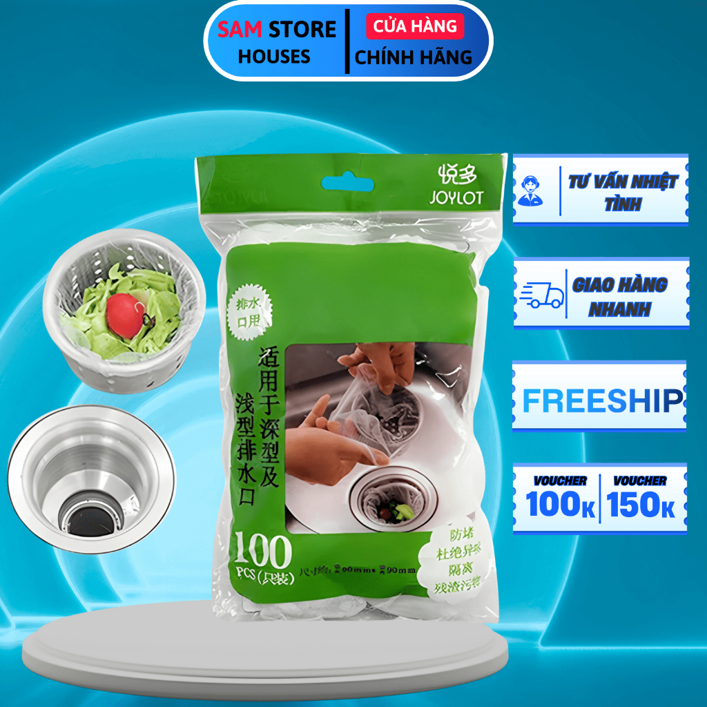 [SET 5] gói túi lọc rác bồn rửa chén bát, túi lưới lọc rác chậu rửa bát, bọc đựng rác bồn rửa bát