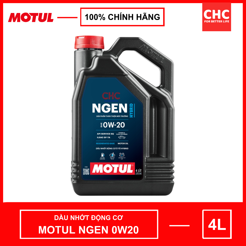 Dầu nhớt ôtô Hybrid Motul 0W20 NGEN Bình 4 Lít (Chính Hãng)