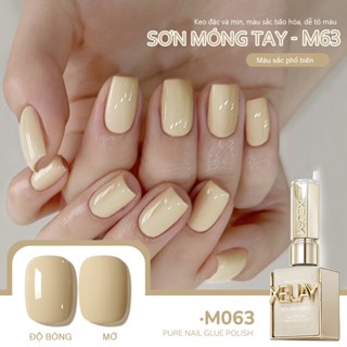  XEIJAYI 15ml Sơn móng tay gel màu vàng nhạt lá mùa thu mới lâu trôi và bền thích hợp cho tiệm làm móng 