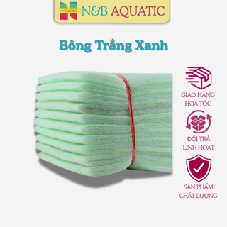 Bông Trắng Xanh – Vật Liệu Lọc Cơ Học Hiệu Quả Cho Hồ Cá Thủy Sinh – N&B Aquatic