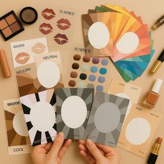 Thẻ Màu - Công Cụ Xác Định Tone Da Personal Color Nâng Cấp 24 Tone – Công Cụ Xác Định Tone Da, Undertone, Mùa & Màu Hợp