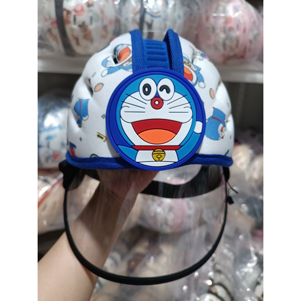Mũ Bảo Vệ Đầu Bé Tập Ngồi Xe Có Kính Chắn Bụi - Nón Bảo Hộ Trẻ Em - Mũ Bảo Hiểm Bảo Vệ Đầu Bé - Nón 