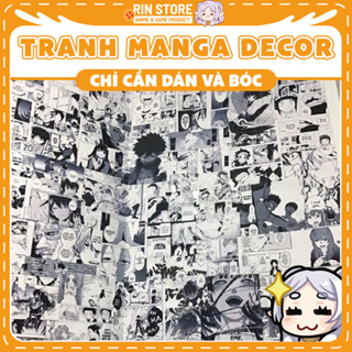  Combo 100 Poster Manga Anime Tranh Dán Tường Có Sẵn Keo Dán Trang Trí Phòng Bàn Học Góc Làm Việc 