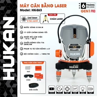 Máy cân mực HUKAN HK-E63 laser 5 tia xanh bóng LED siêu sáng Có điều khiển từ xa
