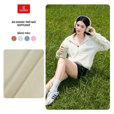 Áo khoác thô gió nữ SoftLight CARDINA lót lưới 2 lớp dài tay 5GNF01
