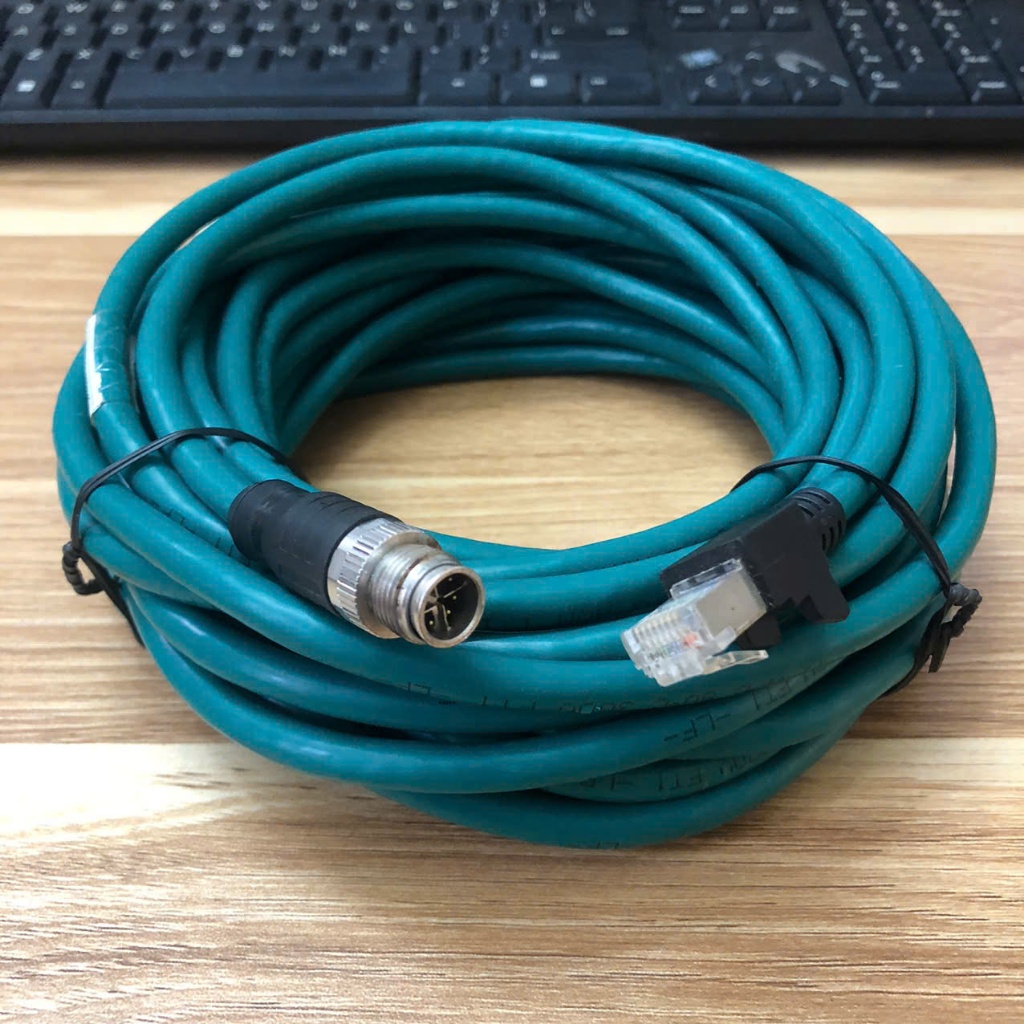 Cáp Camera Cognex CCB-8901-2001-10 185-1306R Ethernet STRAIGHT X-CODED M12 8 Pin to RJ45 dài 10M