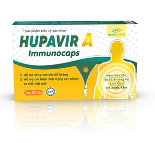 (Che tên sp)Viên uống Hupavir Immunocaps tăng đề kháng hộp 30 viên - Hỗ trợ tăng đào thải hpv, sùi mào gà cho nam và nữ