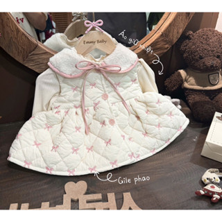 [Hàng Chính Chủ] Áo Gile Phao Tặng Kèm Áo Cổ Lọ Viền Bèo Giữ Nhiệt Cổ Lọ Siêu Xinh Cho Bé  - Áo Gile Nơ Hồng Cho Bé Gái