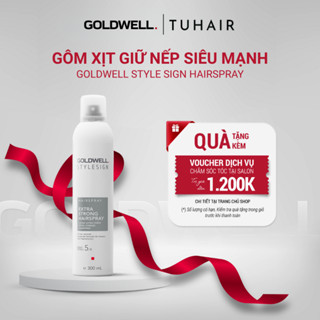 Gôm Xịt Giữ Nếp Tóc Siêu Mạnh Goldwell Strong Hairspray Không Bết Dính, Giữ Nếp Lâu, Chống Ẩm 300ml