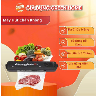 Máy Hút Chân Không Thực Phẩm Kèm Hàn Miệng Túi, Tặng Kèm 10 Túi Hút, Bảo Hành 2 Năm, Dụng Cụ Nhà Bếp