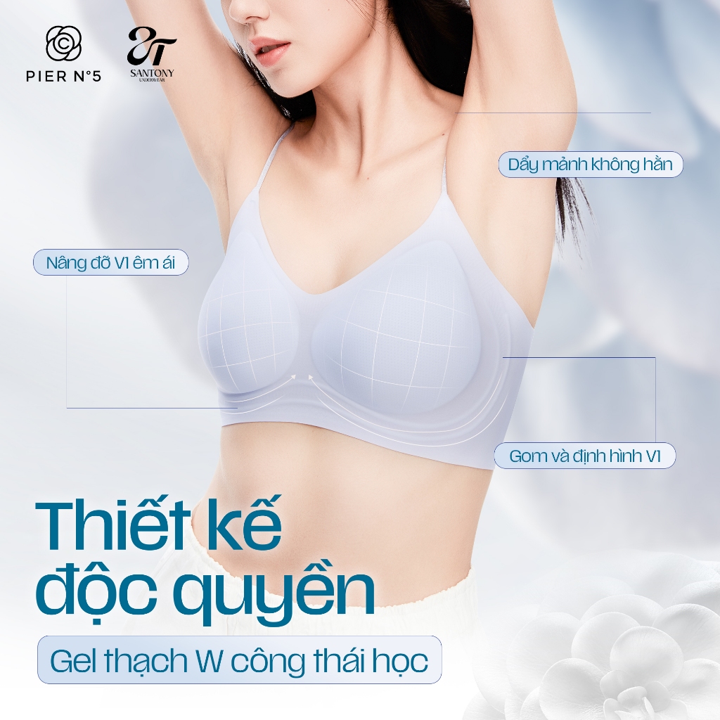 Áo Lót Thảo Mộc Công Thái Học Pier No5 Siêu Mỏng 15D, Thoáng Khí, Thoải Mái, Kháng Khuẩn 10A  - 5101 | BigBuy360 - bigbuy360.vn