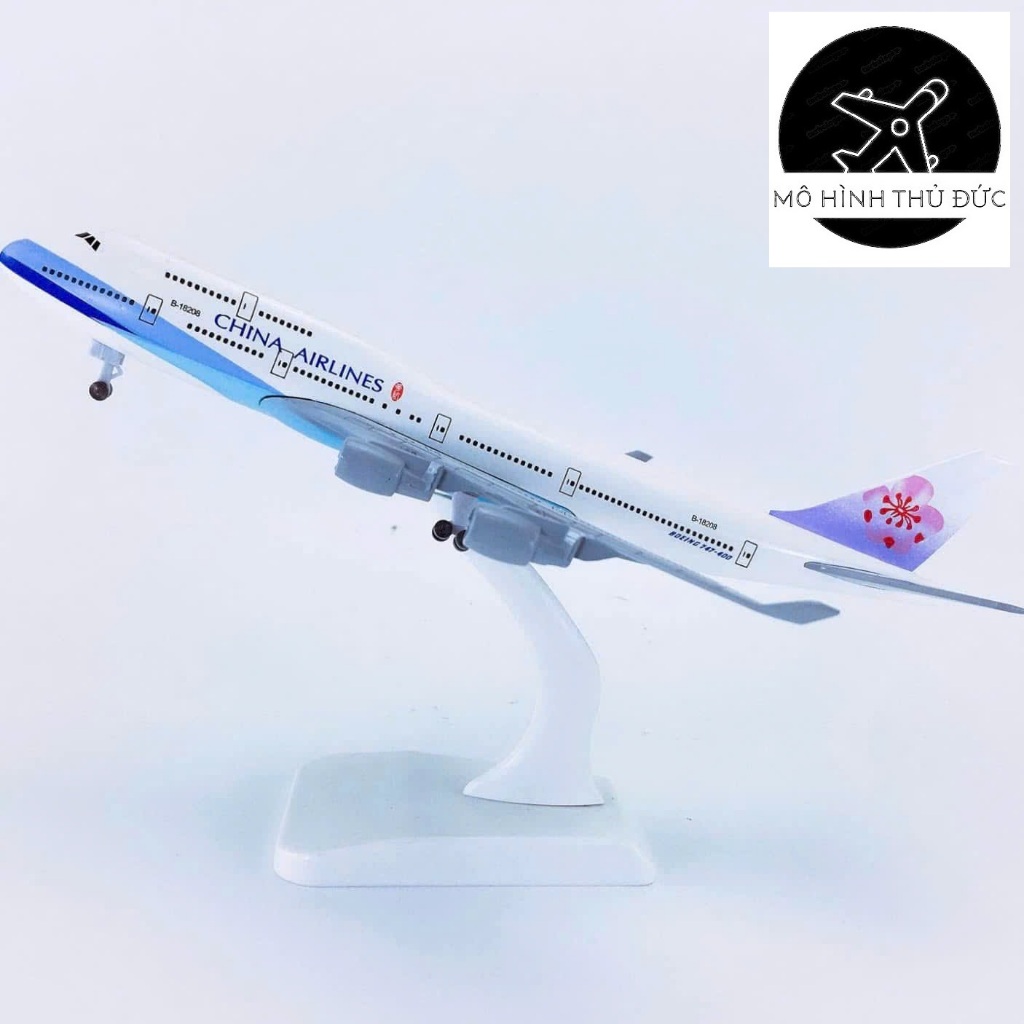 Máy Bay Boeing B747 Hãng Hàng Không CHINA AIRLINES - Mô Hình Kim Loại Cao Cấp Có Bánh Xe Tỉ Lệ 1:400