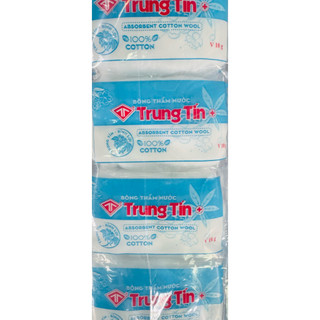 [Lốc 50 Bịch] Bông Gòn Trung Tín 100% Cotton Thấm Hút Nước Tốt🐑Bịch 10g