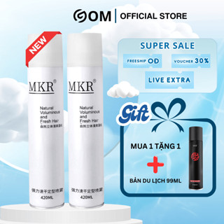 Gôm Xịt Tạo Kiểu Tóc Nam MKR, Xịt Cố Định Giữ Nếp Tóc Định Hình Tóc Hương Thơm Tự Nhiên Mua 1 Tặng 1