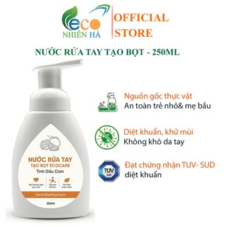  Nước rửa tay tạo bọt ECOCARE 250ml tinh dầu cam  quế  nhài không khô da tay an toàn cho bé và mẹ bầu 