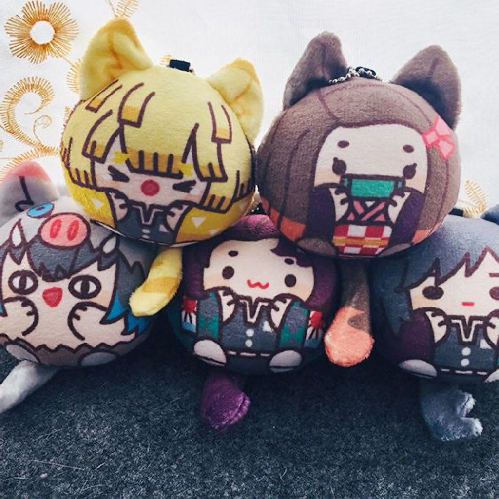 [SẴN | OFF] Móc khoá nhồi bông mochi kêu chip chip hoạt hình Kimetsu no Yaiba/ Demon Slayer chính hã
