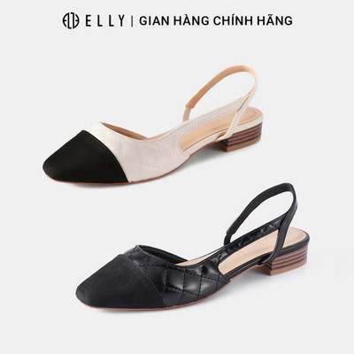 Giày sandal nữ ELLY EG219 đế bệt 2cm da tổng hợp thời trang đi chơi