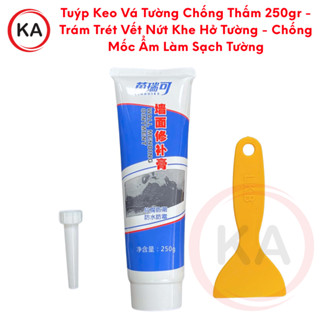  Tuýp Keo Vá Tường Chống Thấm 250gr - Trám Trét Vết Nứt Khe Hở Tường - Chống Mốc Ẩm Làm Sạch Tường 