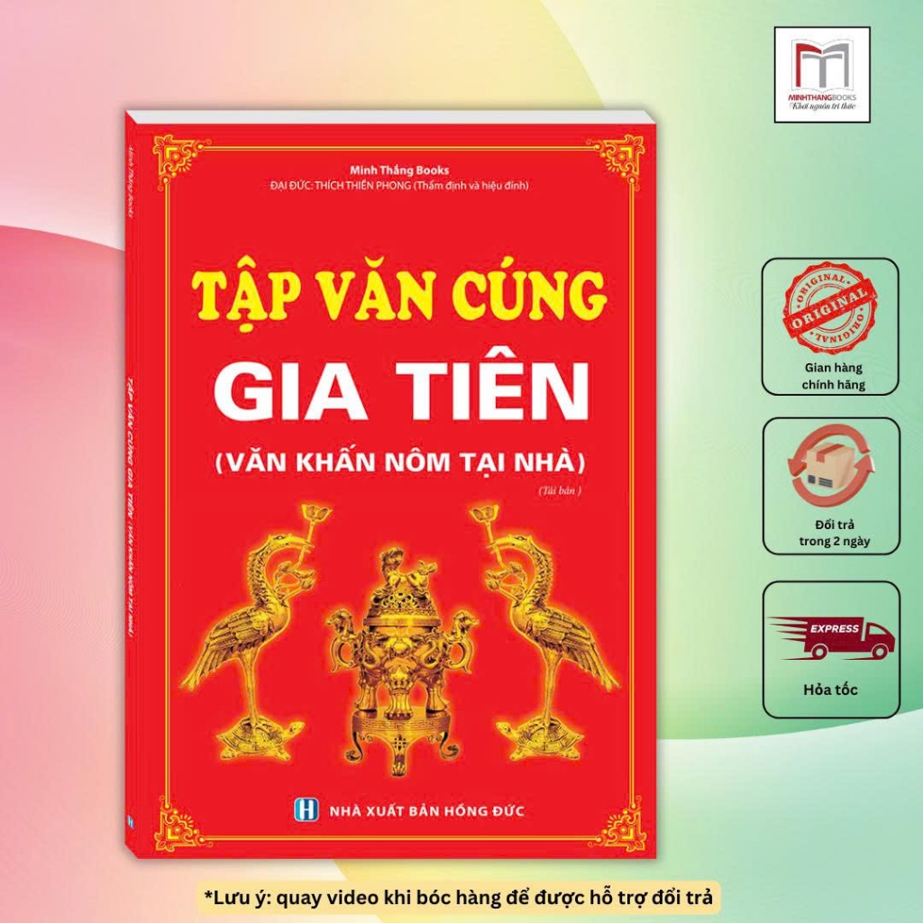 Sách – Tập Văn Cúng Gia Tiên ( chữ to rõ nét)