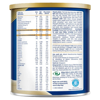 Sữa bột Abbott Ensure Gold 380G