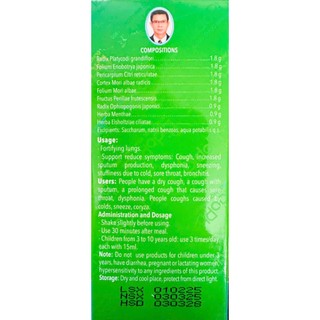 Thiên môn bổ phổi 90ml dành cho trẻ em hạn mới 2028