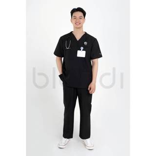 Bộ Scrubs Bác Sĩ Nam Thời Trang Bloudi Plus Nam Cotton Cao Cấp, đồng phục phòng khám, bệnh viện