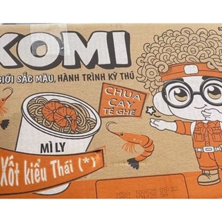Thùng 24 Hộp mì Komi Chua cay Xốt kiểu Thái 60g