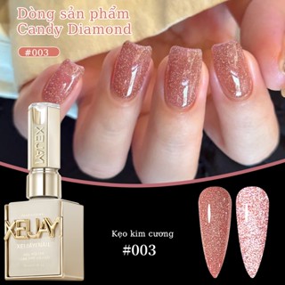  XEIJAYI 15ml Sơn móng tay dạng gel phản quang màu cam nhạt mới lâu trôi và bền thích hợp cho tiệm làm móng và tự làm 