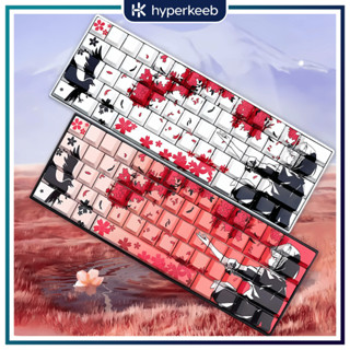 HOẢ TỐC - Keycap Anime Makima Raven Sakura, PBT Dày, Xuyên LED, Cherry Profile, In Dyesub 5 Mặt