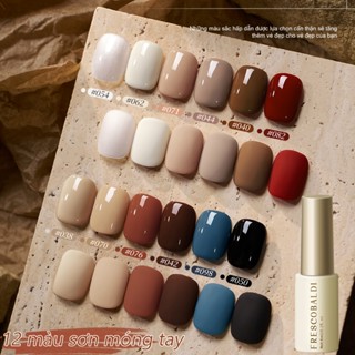  FRESCOBALDI 6ml Sơn móng tay gel trà sữa caramel mới bền màu thích hợp cho tiệm làm móng 