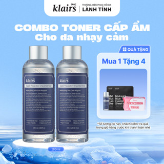 Combo 2 Nước hoa hồng Dear, Klairs Supple Preparation Unscented Toner 180ml