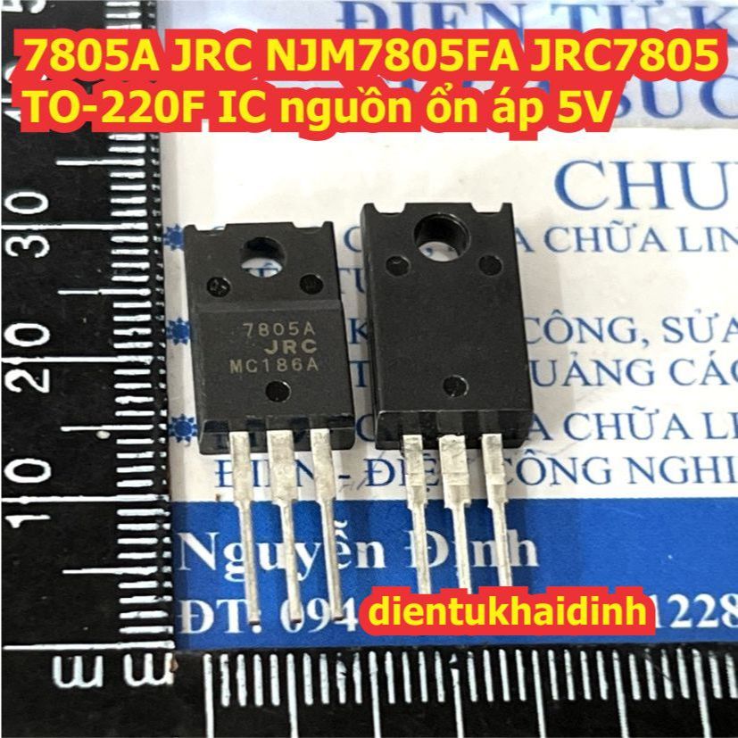 10 con KA7805 L7805CV 7805 / 7805A JRC IC nguồn ổn áp 1.5A 5V TO-220 / TO-220F kde0046