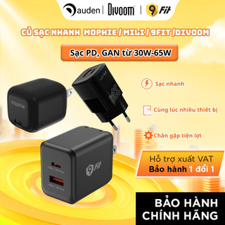  Củ sạc nhanh Mophie Mili 9fit Divoom PD 30W-67W dành cho iPhone Android - Bảo hành chính hãng 