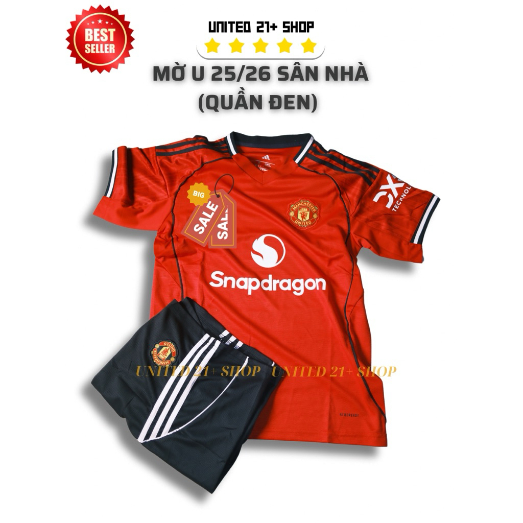 (BEST SELLER) Mờ U đỏ (quần đen) 25/26 bản fan | Hàng nên mua tại United 21+