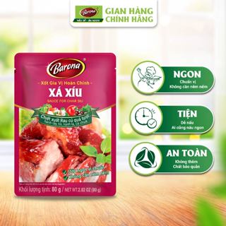 Hộp 20 gói Xốt Gia Vị hoàn chỉnh Barona - Xá Xíu 80g/gói, ướp chuẩn vị