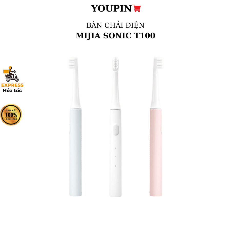 Bàn chải điện Mijia Sonic T100 2 chế độ vận hành - Bàn chải điện ILV T100 3 chế độ -Bảo hành 3 tháng