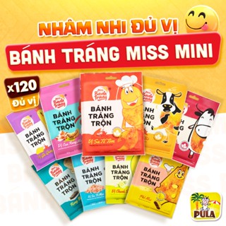 120 Bịch Mini | Bánh Tráng Miss Mini Tiệm nhà Pula 9 Vị | Combo Bánh Tráng Trộn Gói 20-23 Gram Đủ Vị | Ngon Dễ Nghiện