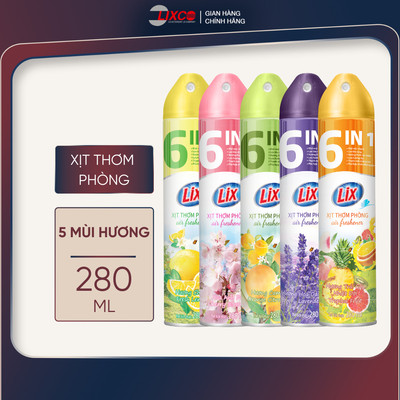 Xịt thơm phòng Lix hương thiên nhiên, phòng thơm mát tự nhiên lưu hương dài lâu chai 280ml Lixco Việt Nam